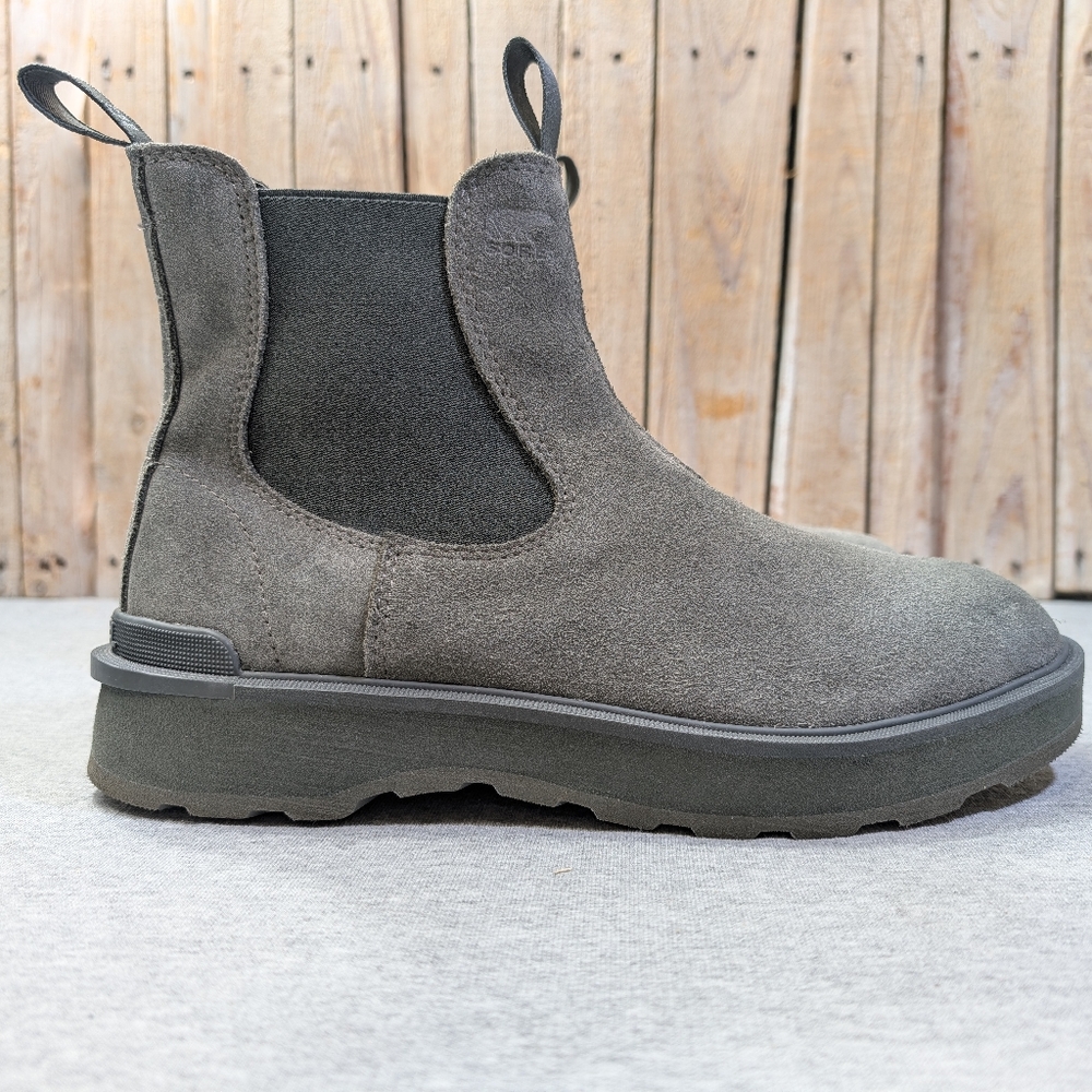 Sorel Men's Hi-Line Chelsea Boots Suede in Quarry/Grill Gray - Size 9 Men